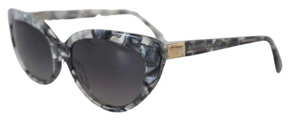 Dolce & Gabbana DG4194 Gray Acetate Logo Plaque Cat Eye Lens Sunglasses by Dolce & Gabbana