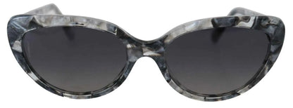 Dolce & Gabbana DG4194 Gray Acetate Logo Plaque Cat Eye Lens Sunglasses by Dolce & Gabbana