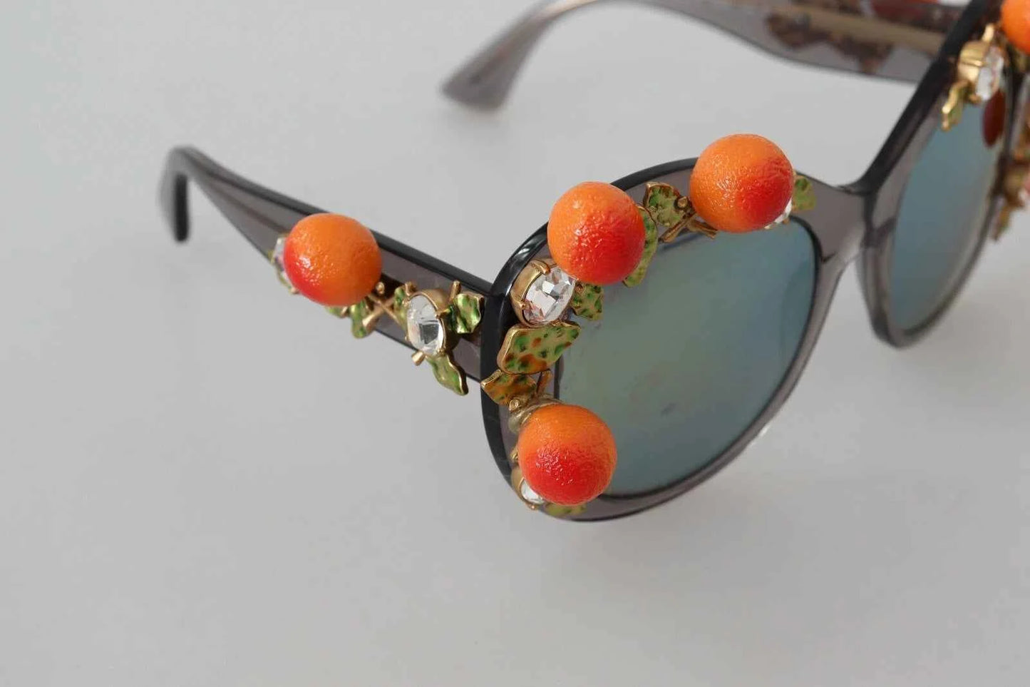 Dolce & Gabbana DG4283B Acetate Crystals Orange Appliques Sunglasses by Dolce & Gabbana