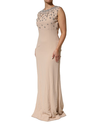 Dolce & Gabbana Nude Ecru Beaded Crystal Embellished Dress - from Dolce & Gabbana