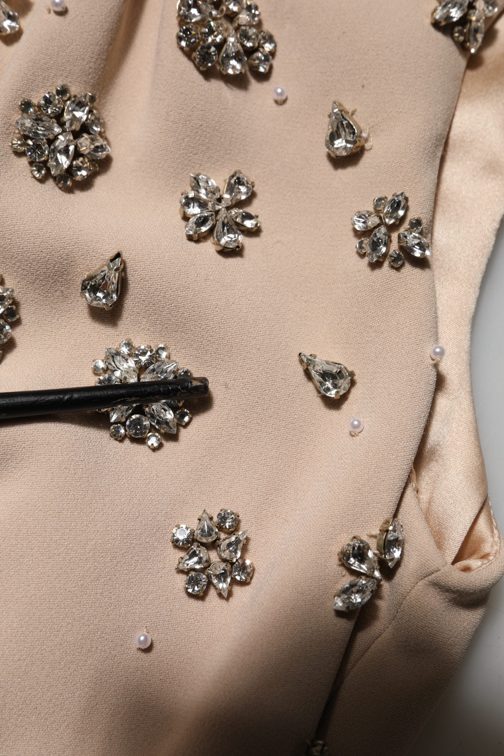 Dolce & Gabbana Nude Ecru Beaded Crystal Embellished Dress - from Dolce & Gabbana