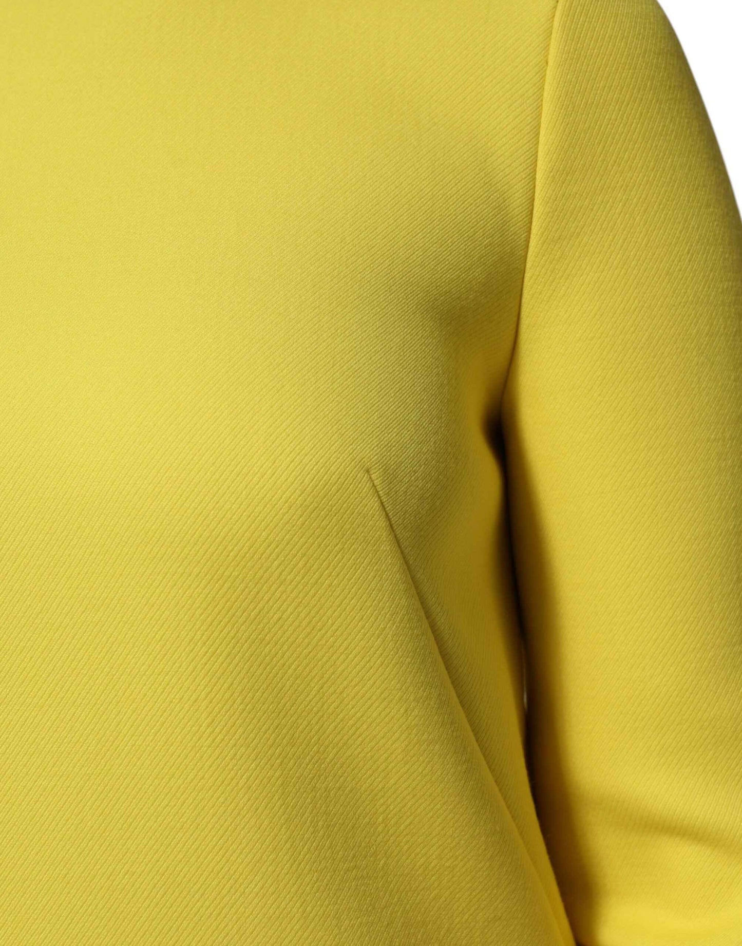 Dolce & Gabbana Yellow Viscose Acetate Mini Long Sleeve Dress by Dolce & Gabbana