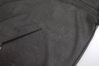 Dolce &amp; Gabbana Black Mesh Turtleneck Sheer Blouse Top