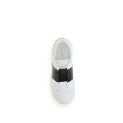 Valentino Garavani Open Sneakers Leather Black Slip On