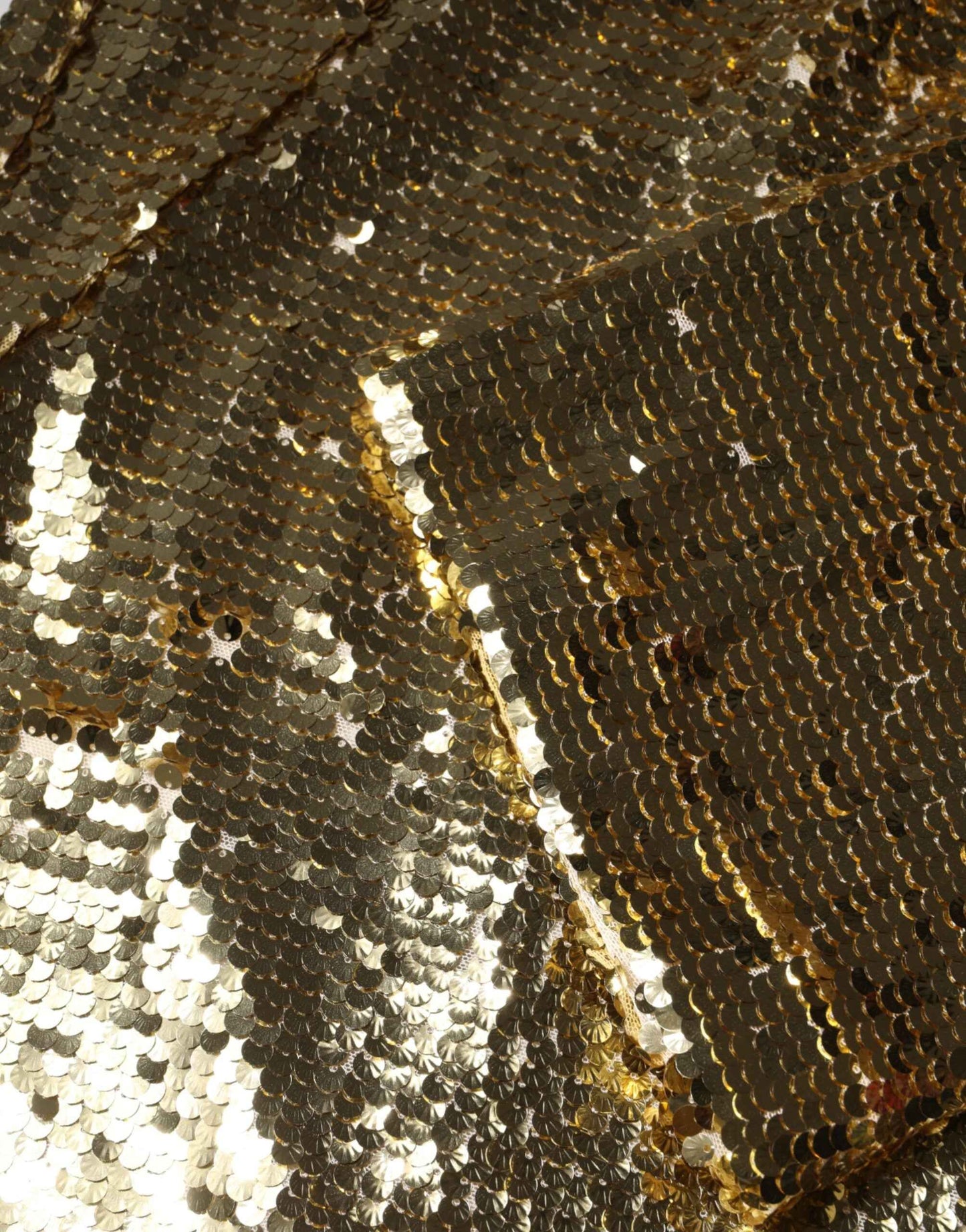 Dolce & Gabbana Gold Sequin Long Sleeve Mini Dress by Dolce & Gabbana