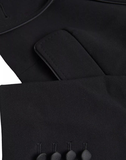 Dolce &amp; Gabbana Black Wool Single Breasted Cropped Jacket