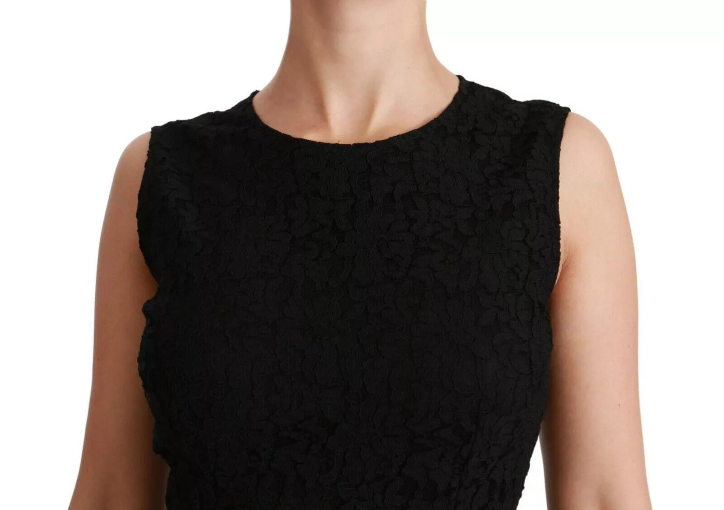Dolce &amp; Gabbana Black Lace Gown Bodycon Sheath STAFF Dress