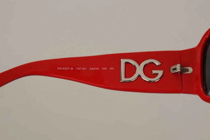 Dolce & Gabbana DG4027 Red Crystal Black Lens Shades Sunglasses by Dolce & Gabbana