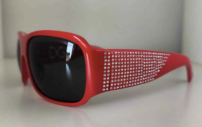 Dolce & Gabbana DG4027 Red Crystal Black Lens Shades Sunglasses by Dolce & Gabbana