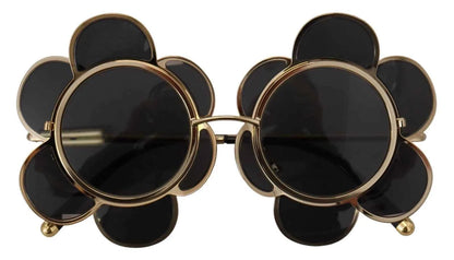Dolce & Gabbana DG2201 Black Lens Gold Frame LIMITED EDITION Sunglasses