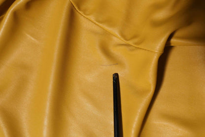 PINKO Polyester Belted Shirt Midi Long Sleeve Yellow Mustard by PINKO