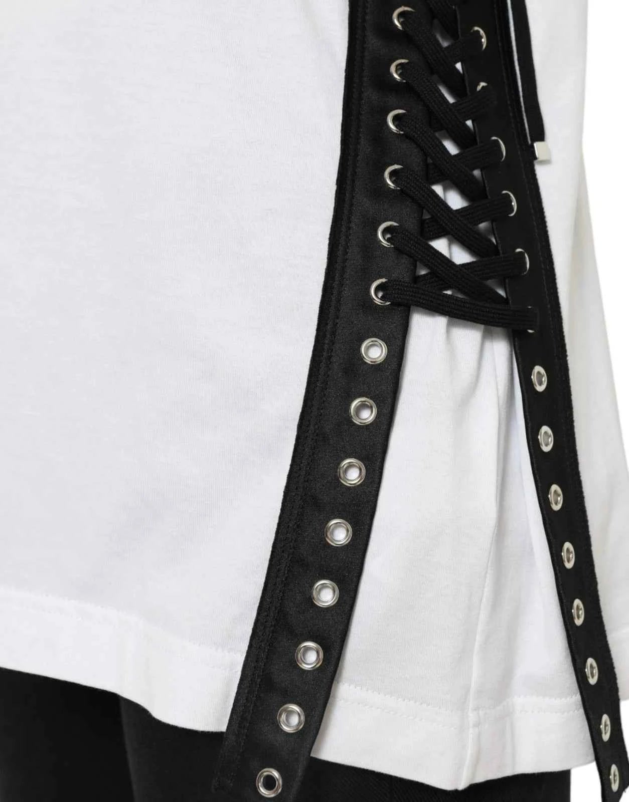 Dolce & Gabbana White Cotton 2000 Fashion Print Logo T-shirt by Dolce & Gabbana