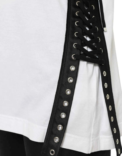Dolce & Gabbana White Cotton 2000 Fashion Print Logo T-shirt by Dolce & Gabbana