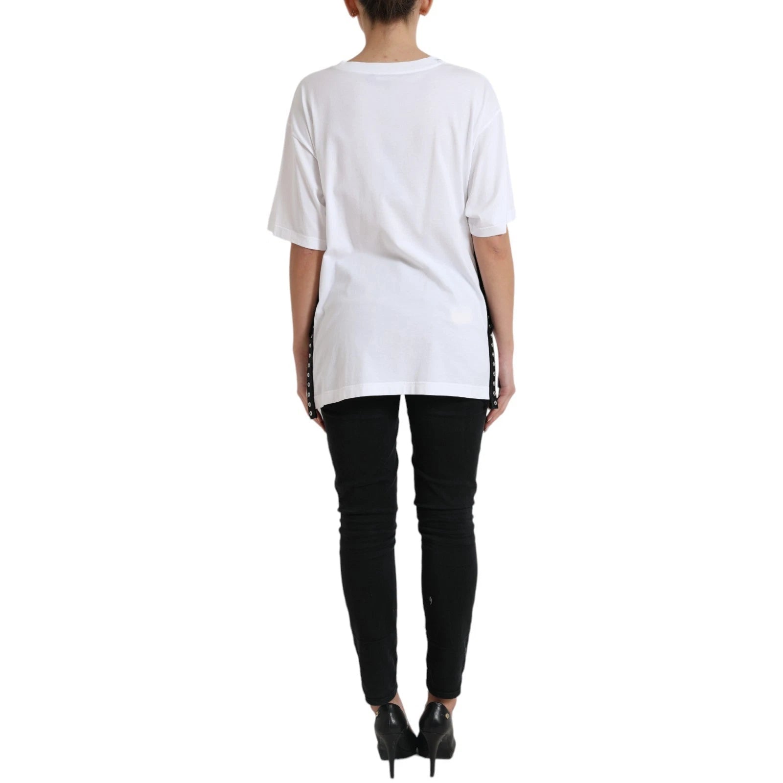 Dolce & Gabbana White Cotton 2000 Fashion Print Logo T-shirt - from Dolce & Gabbana