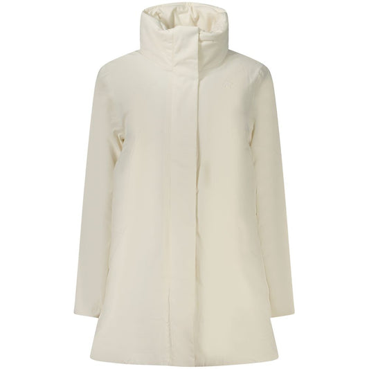 K-WAY White Nylon Jackets &amp; Coat