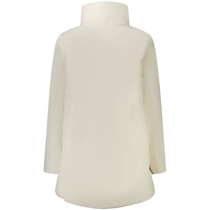 K-WAY White Nylon Jackets &amp; Coat