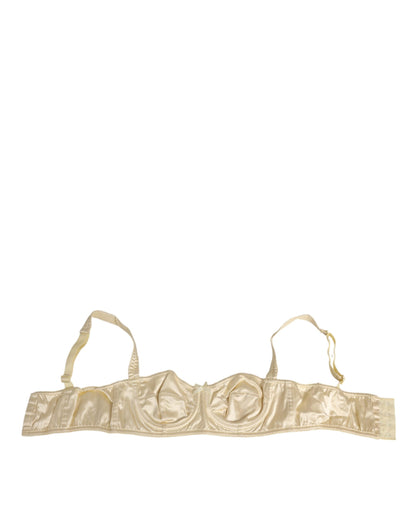 Dolce & Gabbana Cream Satin Blend Balconette Bra Underwear - from Dolce & Gabbana