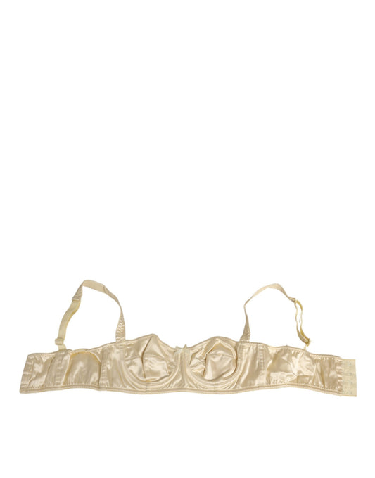 Dolce & Gabbana Cream Satin Blend Balconette Bra Underwear - from Dolce & Gabbana