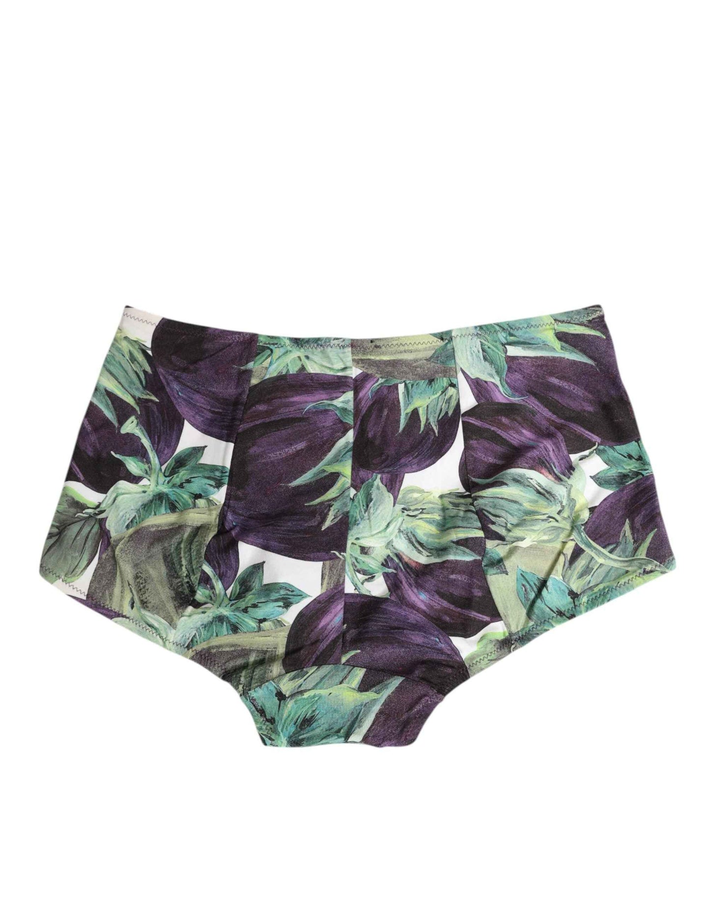 Dolce & Gabbana Eggplant Print High-Waist Briefs Underwear by Dolce & Gabbana