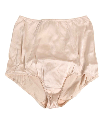 Dolce & Gabbana Beige Rosato Silk Satin High Waist Underwear by Dolce & Gabbana
