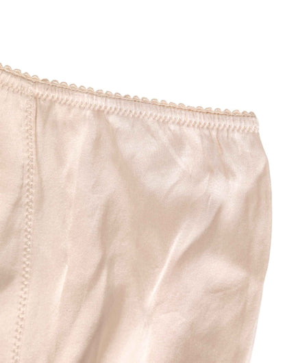 Dolce & Gabbana Beige Rosato Silk Satin High Waist Underwear by Dolce & Gabbana