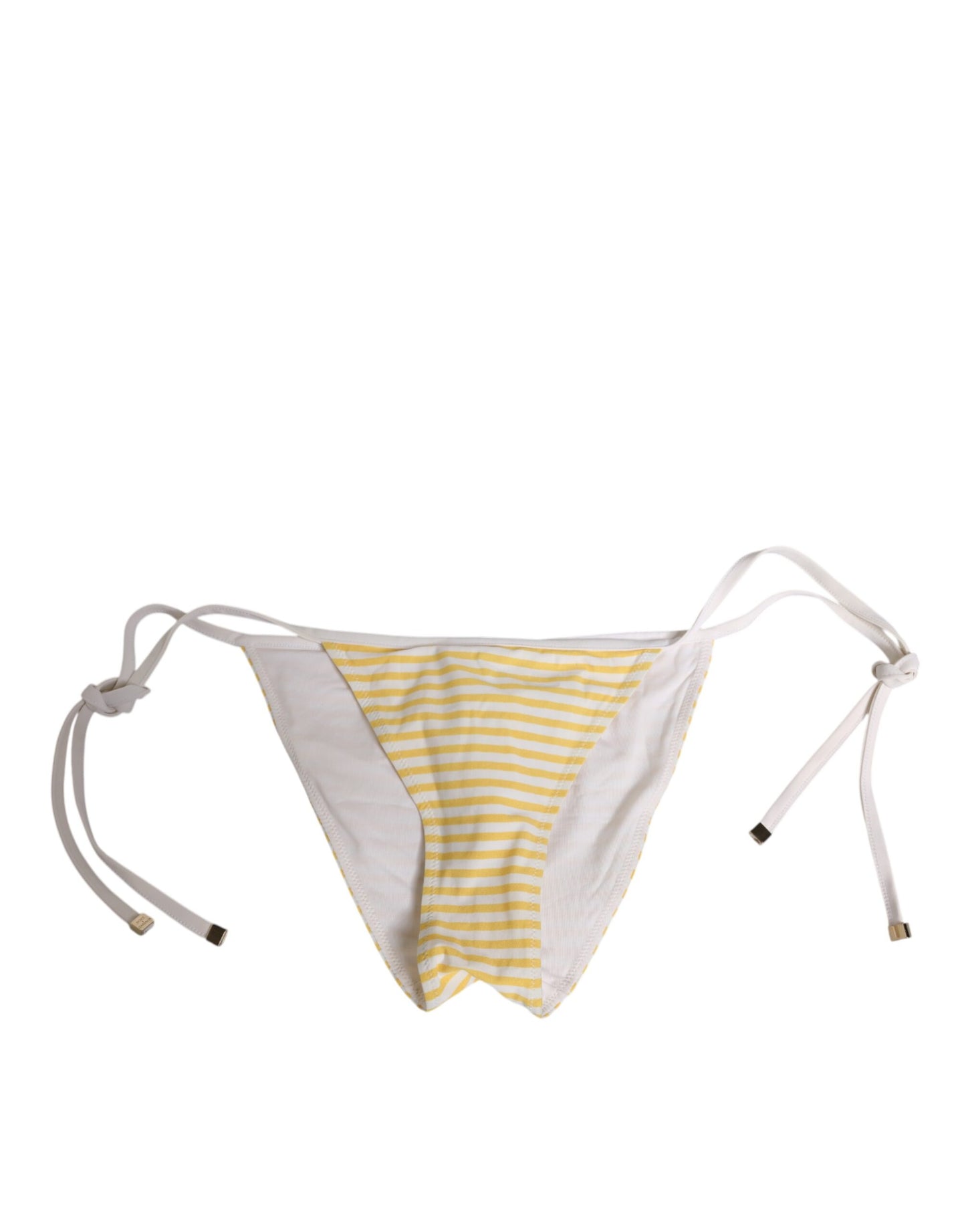 Dolce & Gabbana White Yellow Stripe Tie Side Logo Underwear - from Dolce & Gabbana
