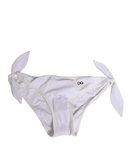 Dolce & Gabbana White Side Tie Logo Bikini Bottom Underwear - from Dolce & Gabbana