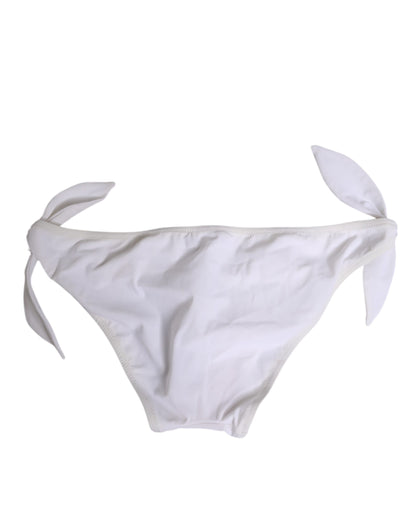 Dolce & Gabbana White Side Tie Logo Bikini Bottom Underwear - from Dolce & Gabbana