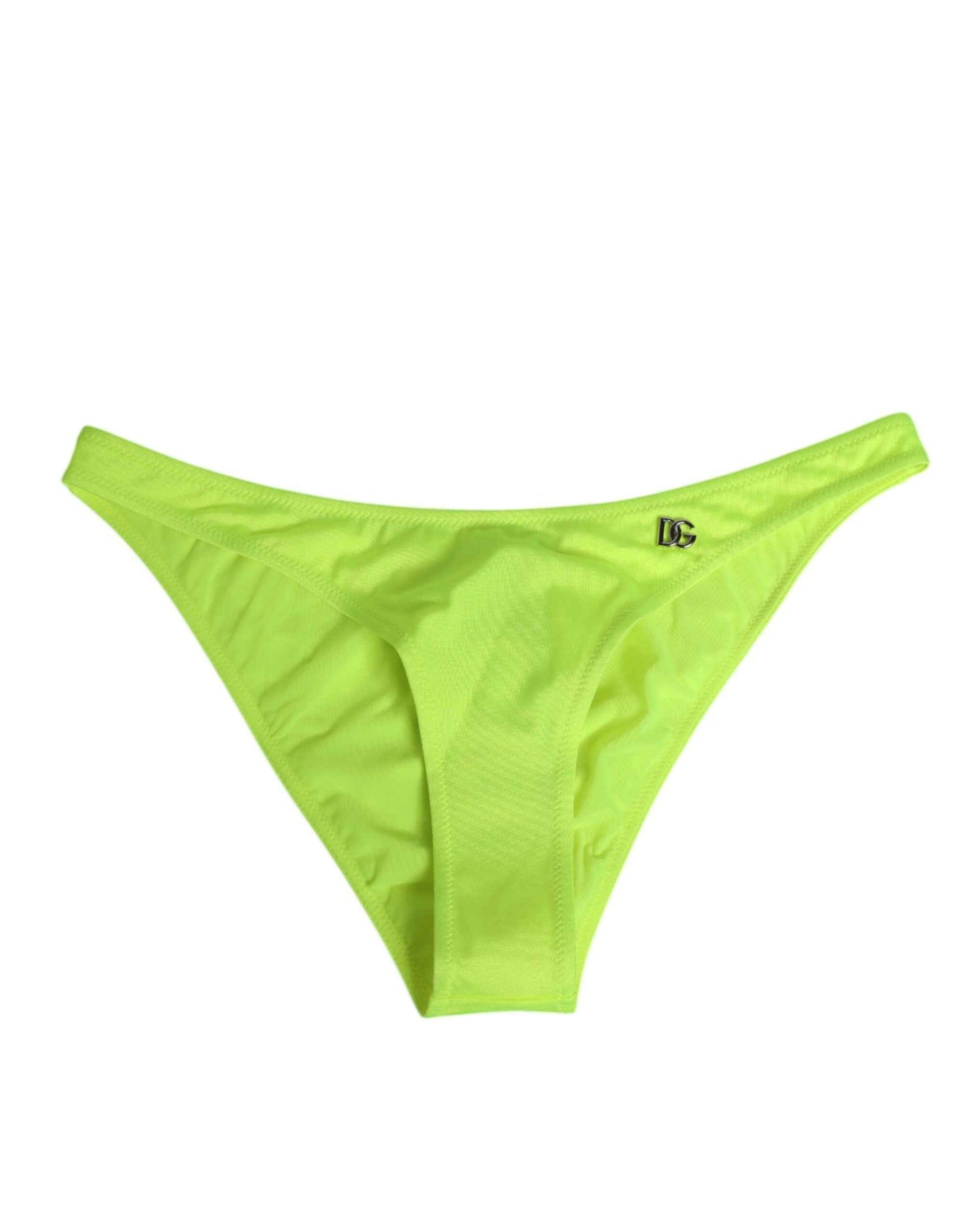 Dolce & Gabbana Neon Green DG Logo Swim Briefs Women Underwear by Dolce & Gabbana