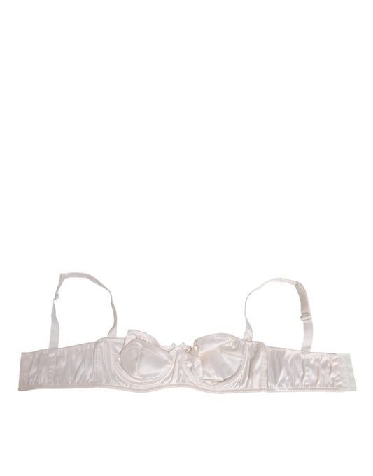 Dolce & Gabbana White Silk Satin Balconnet Lingerie Bra Underwear - from Dolce & Gabbana
