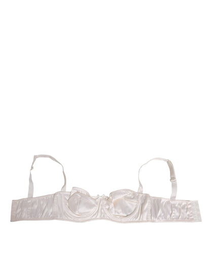 Dolce & Gabbana White Silk Satin Balconnet Lingerie Bra Underwear - from Dolce & Gabbana