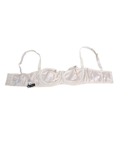 Dolce & Gabbana White Silk Satin Balconnet Lingerie Bra Underwear - from Dolce & Gabbana