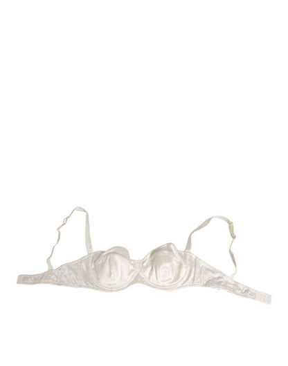 Dolce & Gabbana White Silk Satin Balconnet Lingerie Bra Underwear - from Dolce & Gabbana