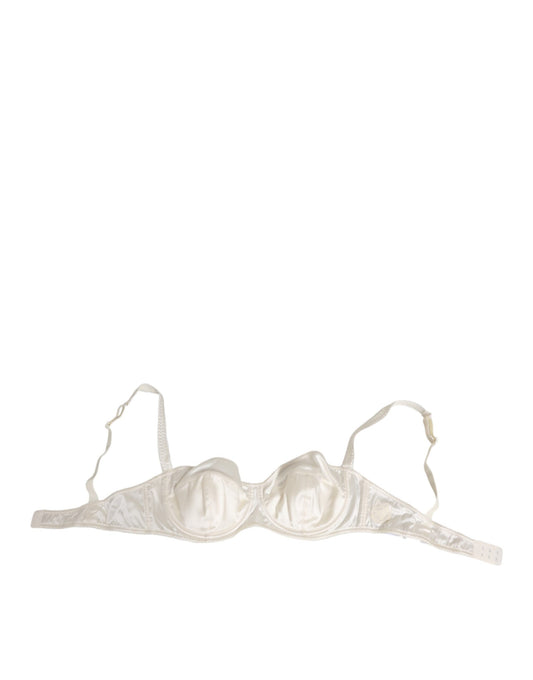 Dolce & Gabbana White Silk Satin Balconnet Lingerie Bra Underwear - from Dolce & Gabbana