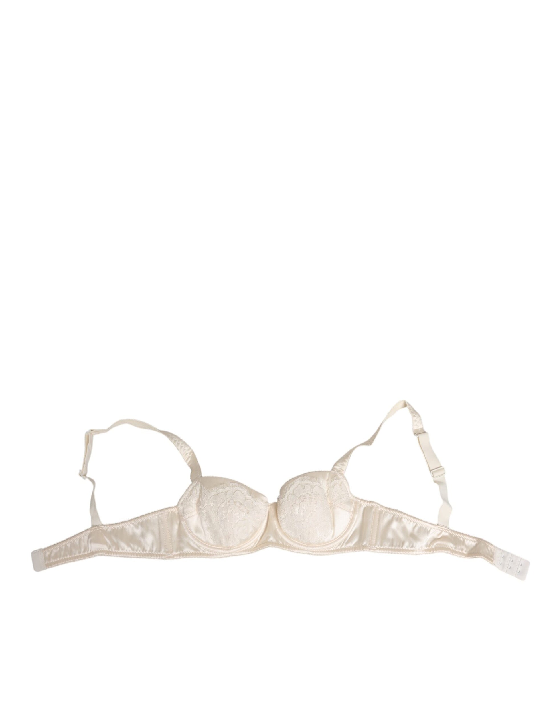 Dolce & Gabbana White Satin Lace Balconnet Lingerie Underwear - from Dolce & Gabbana