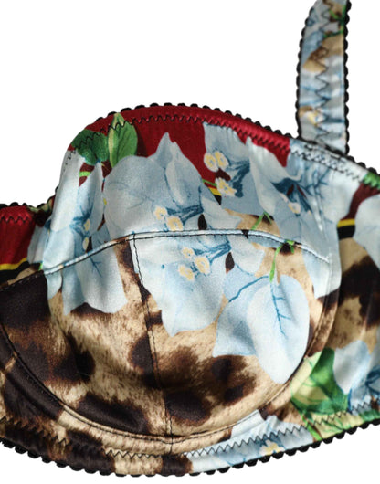 Dolce & Gabbana Multicolor Floral Semi Padded Balconette Underwear by Dolce & Gabbana