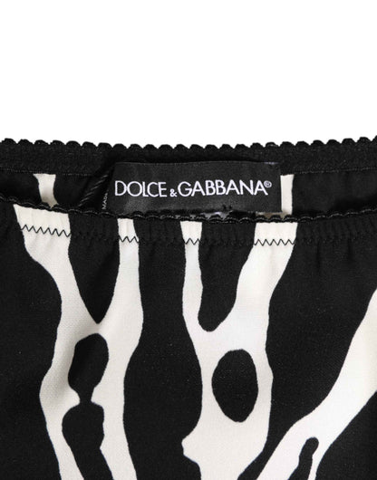 Dolce & Gabbana Black White Zebra Print Slip Briefs Underwear by Dolce & Gabbana