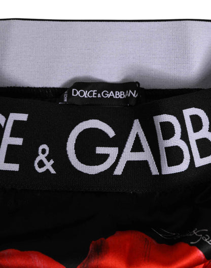 Dolce & Gabbana Black Floral Print High Waist Sheer Mesh Underwear by Dolce & Gabbana
