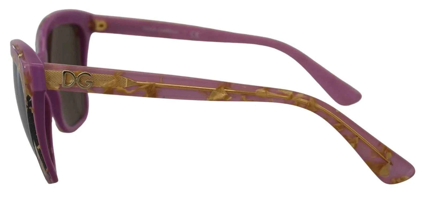 Dolce & Gabbana DG4251 Pink Gold Full Rim Rectangle Frame Shades by Dolce & Gabbana