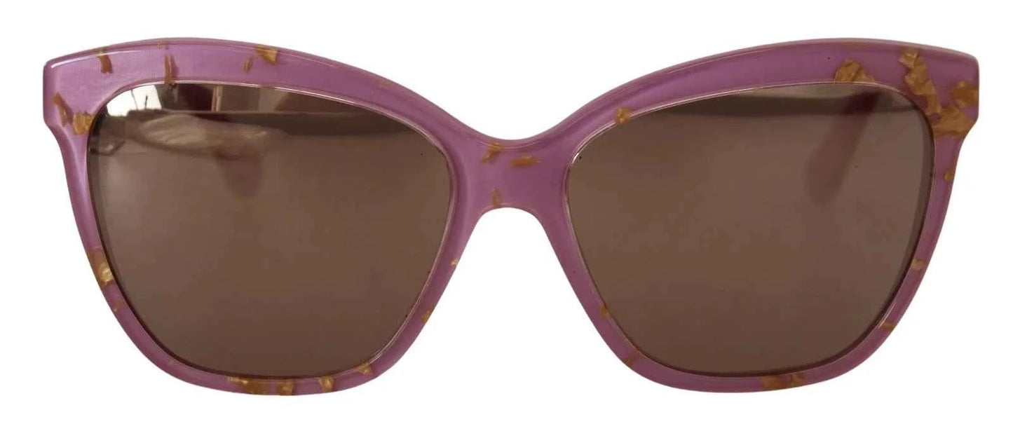 Dolce & Gabbana DG4251 Pink Gold Full Rim Rectangle Frame Shades by Dolce & Gabbana