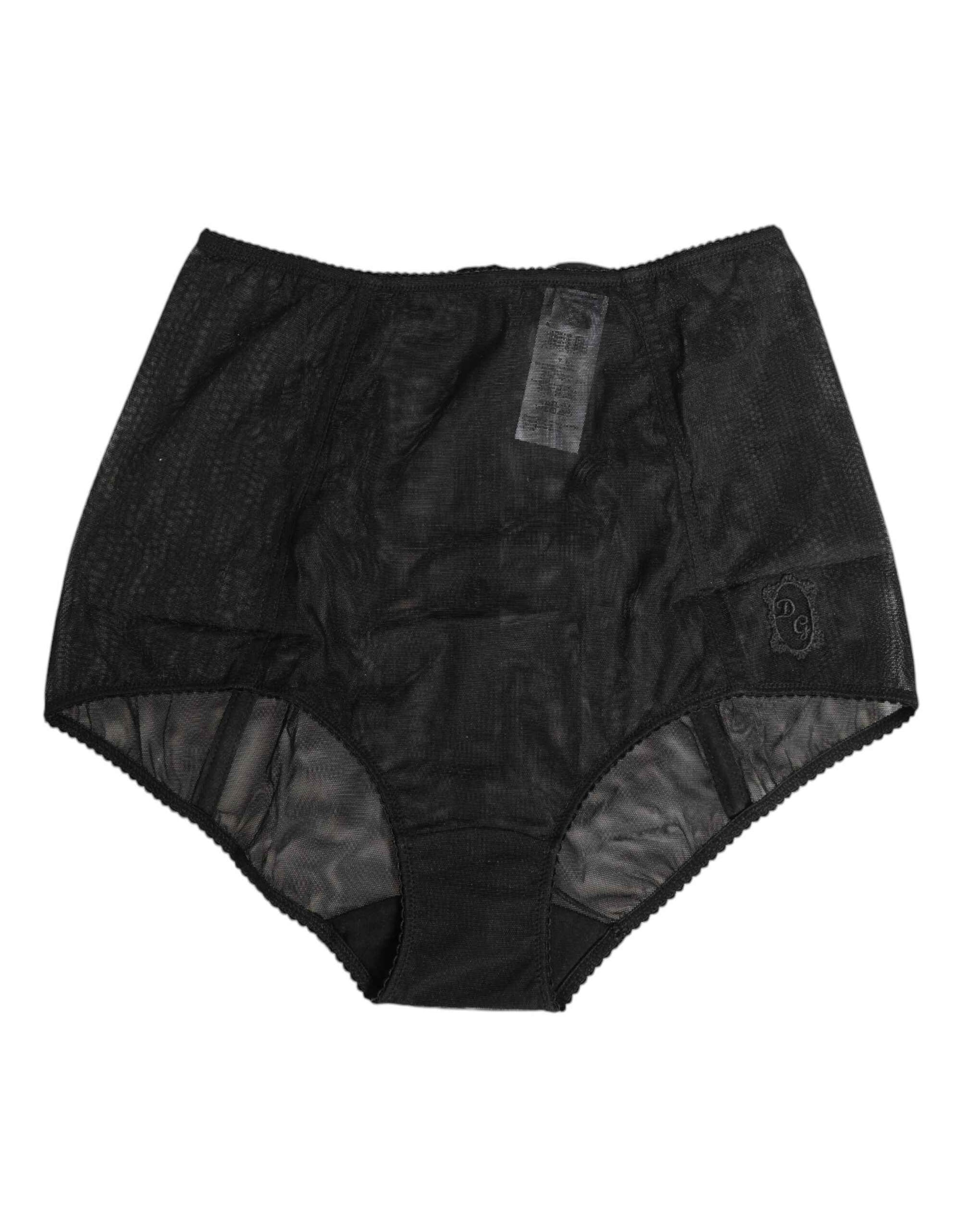 Dolce & Gabbana Black High Waist Mesh Sheer Shapewear Underwear by Dolce & Gabbana