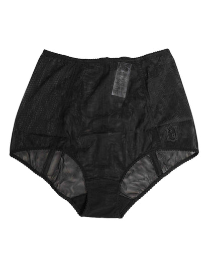 Dolce & Gabbana Black High Waist Mesh Sheer Shapewear Underwear by Dolce & Gabbana