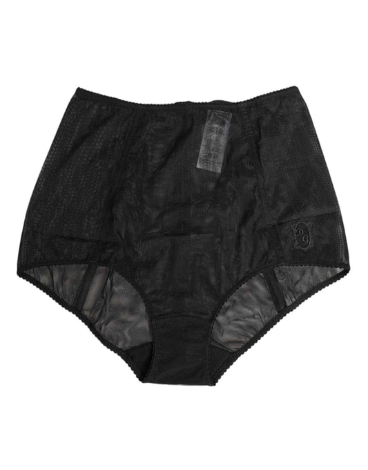 Dolce & Gabbana Black High Waist Mesh Sheer Shapewear Underwear by Dolce & Gabbana