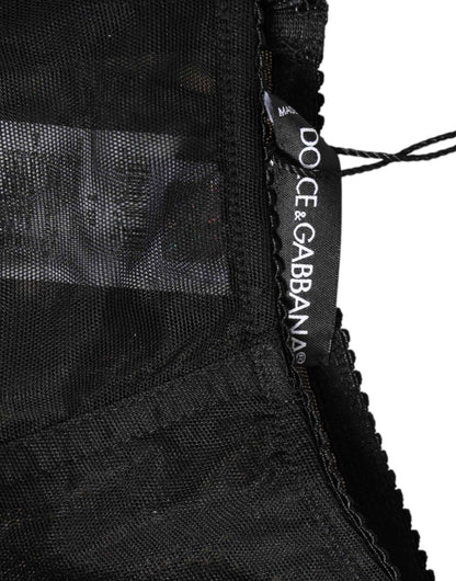 Dolce & Gabbana Black High Waist Mesh Sheer Shapewear Underwear by Dolce & Gabbana