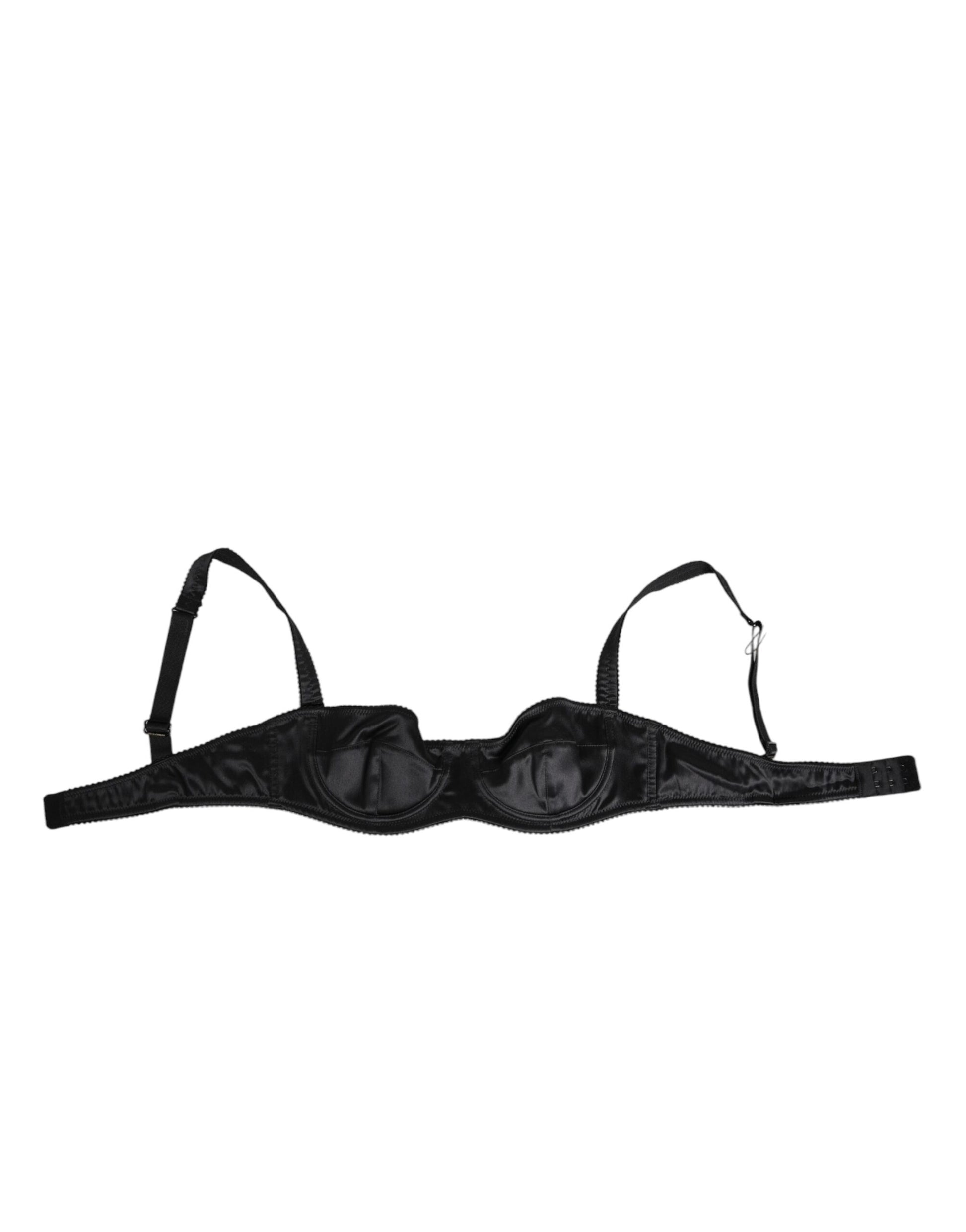 Dolce & Gabbana Black Satin Underwire Bra Lingerie IT2 Underwear - from Dolce & Gabbana