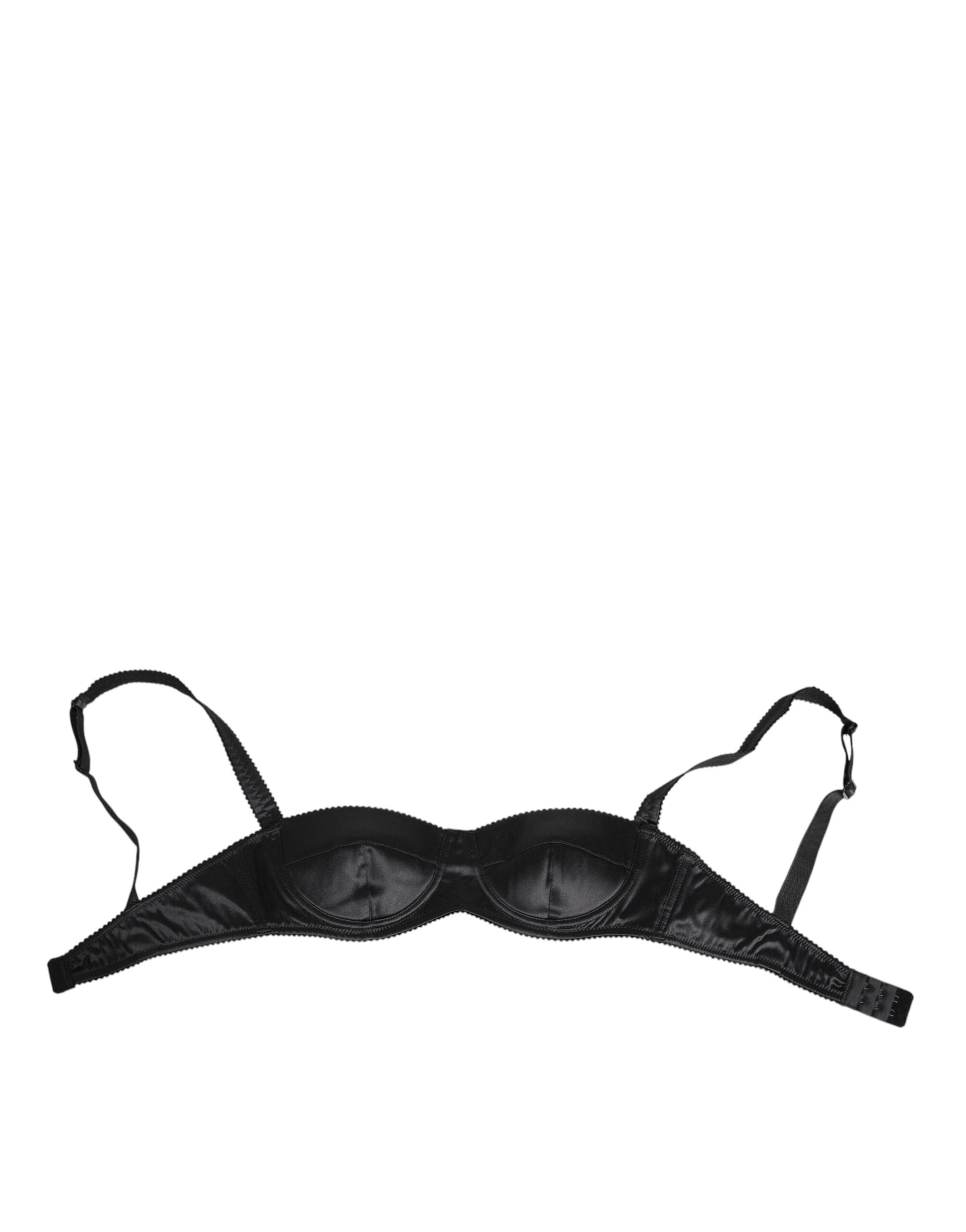 Dolce & Gabbana Black Silk Satin Wireless Lingerie Bra Underwear - from Dolce & Gabbana