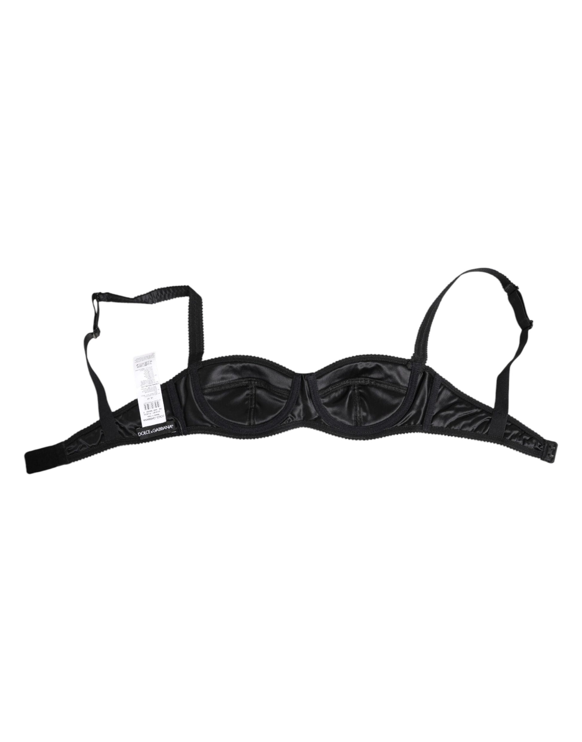 Dolce & Gabbana Black Silk Satin Wireless Lingerie Bra Underwear - from Dolce & Gabbana