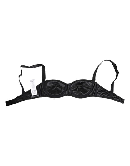 Dolce & Gabbana Black Silk Satin Wireless Lingerie Bra Underwear - from Dolce & Gabbana
