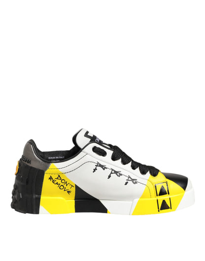Dolce & Gabbana Multicolor Lettering Portofino Sneakers Shoes - from Dolce & Gabbana
