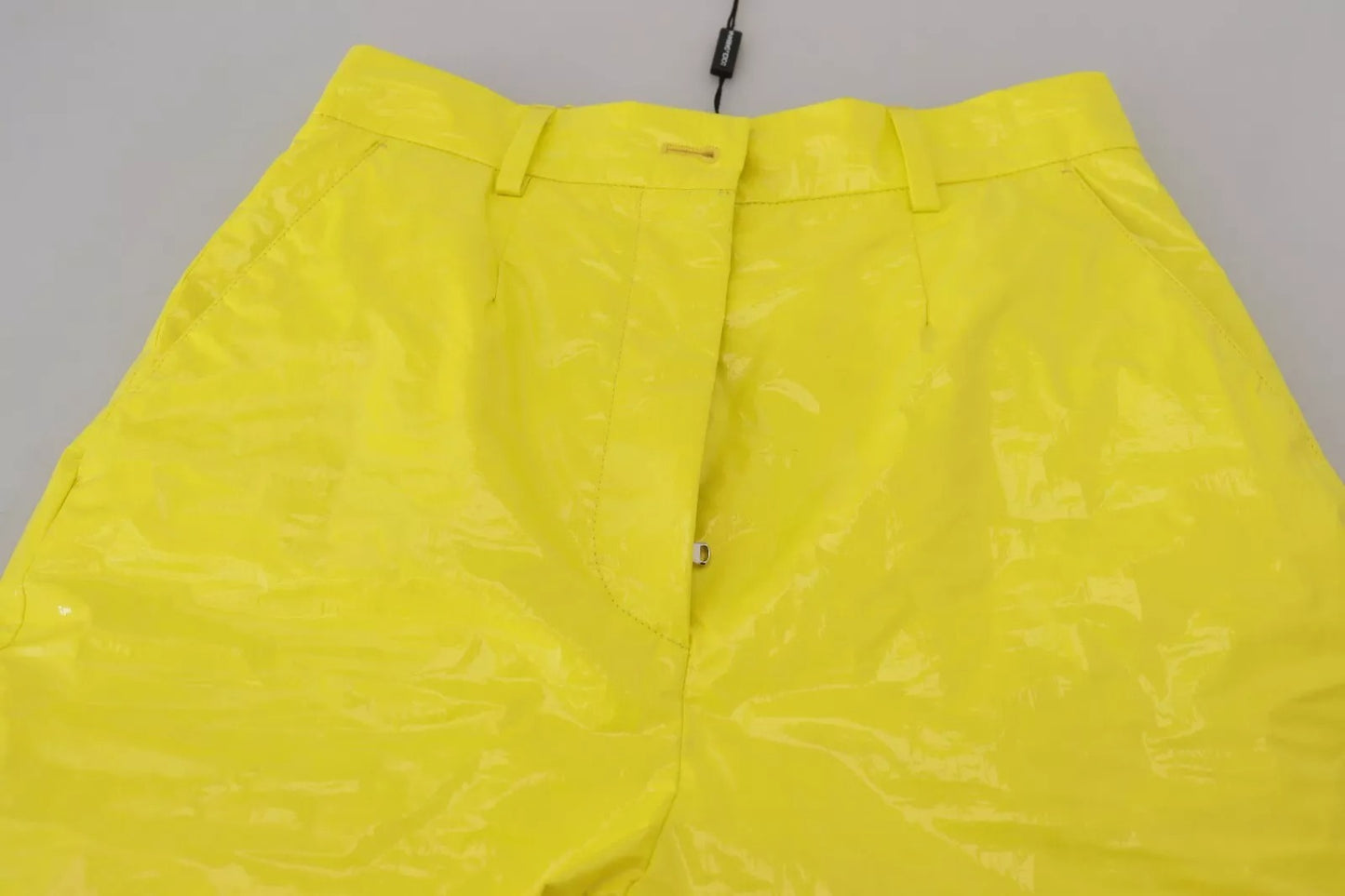 Dolce &amp; Gabbana Yellow High Waist Skinny Women Trouser Pants